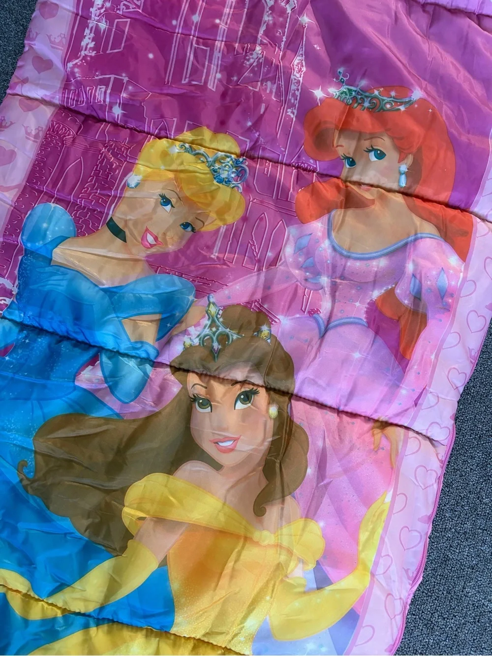 Disney Princess Pink Girls Sleeping Bag - Glitter & Glamour New without tags 🏷️